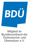 Logo des Bundesverband der Dolmetscher und Übersetzer e.V.